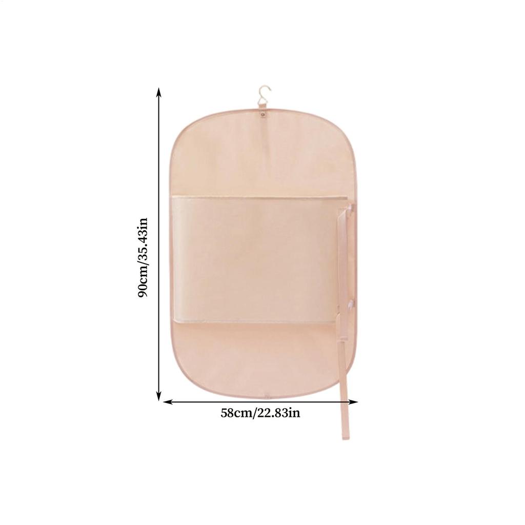 Space-saving Hanging Clothing Bag With Metal Hook Adjustable Compression Wardrobe Storage Dress Covers Garment Bags