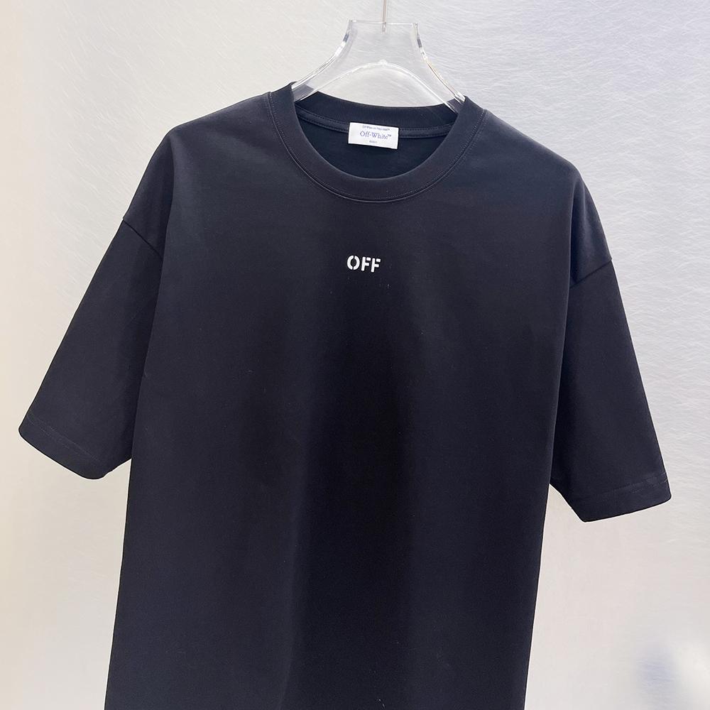 9299 Off-White Summer Men's and Women's Pure Cotton Print Oversized T-shirt Street Wear