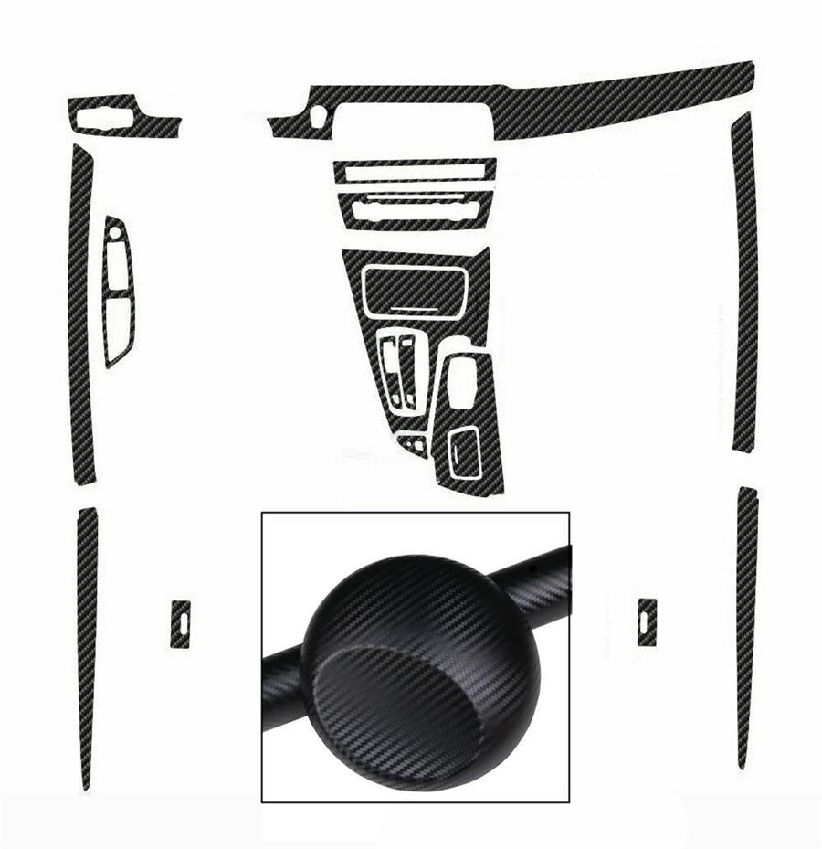 3D Carbon Fiber Pattern Vinyl Car Interior Trim Sticker For BMW 5 Series F10 F18
