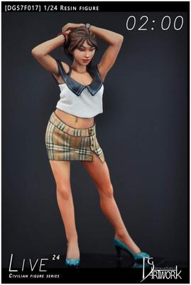 DG Artwork Civilian Figure Series LIVE Unpainted Resin Assembly Kit DG75F017 1/24 24-0200