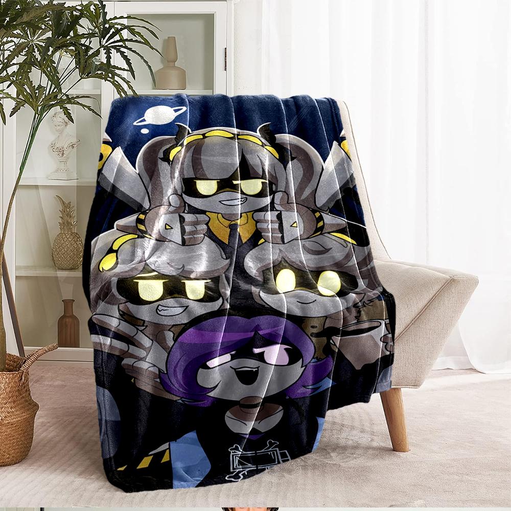 Murder Drones Theme Printed Blanket - Perfect for Couch, Bed, Travel & Outdoor Use | Machine Washable, Cozy & Durable.