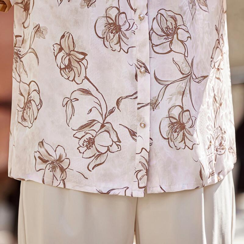 Pastel Mother's Summer Floral Print Two-Piece Set