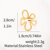 1Pcs Lady stainless steel open-ended ring, extravagant accessory ring, hollow finger ring