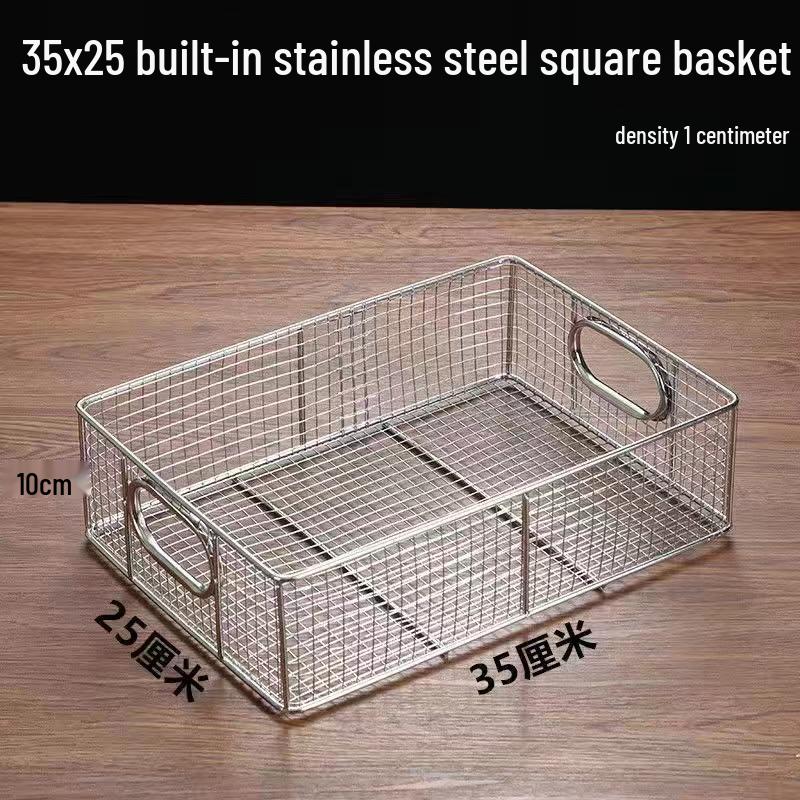 Stainless Steel Square Shaking Basket for Breading and Frying