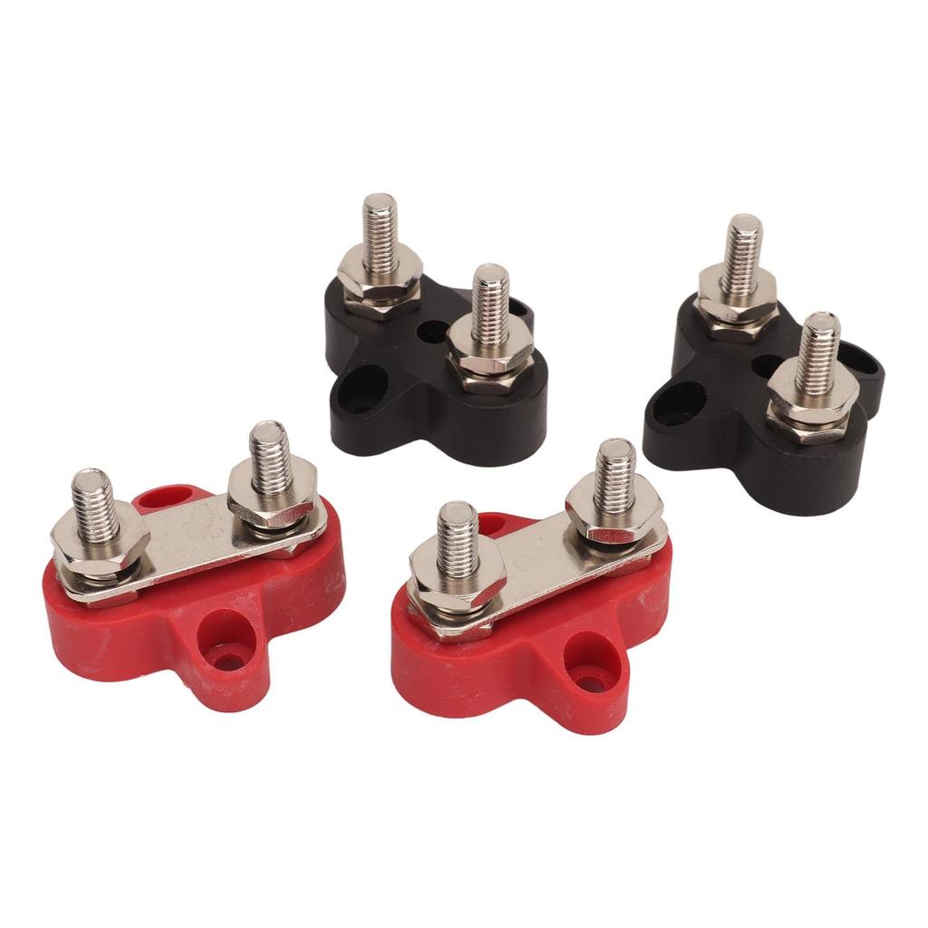 M6 Power Distribution Block 150A 12 48V Terminal Block for Car, RV, Boat, Truck, 4 Pcs Multi-Purpose Busbar System