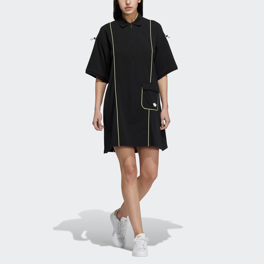 adidas Originals Kurzarmkleid Damen Schwarz HC6582