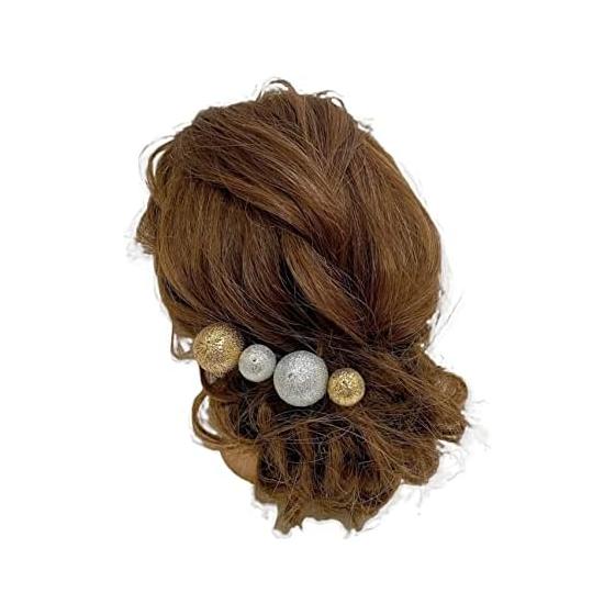 Japanese Hair Accessory, Ball Kanzashi, Gold, Silver, Kanzashi for Coming-of-Age Ceremony, Graduation, Wedding, Furisode, Hakama, Yukata, Headdress,