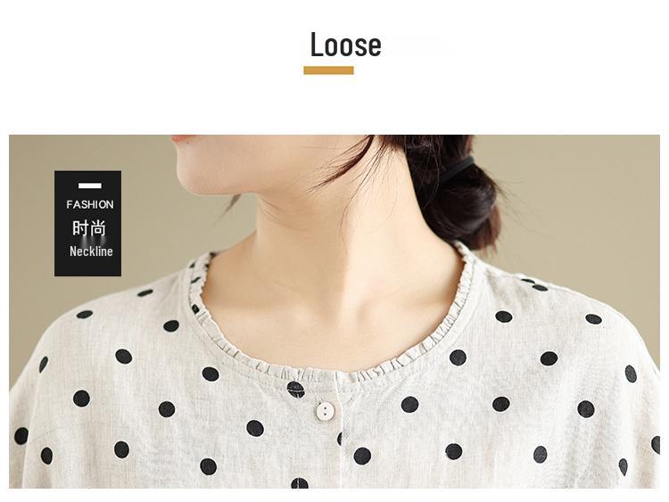 2025 Plus Size Cotton Linen Retro Slimming Pants Summer Set for Women