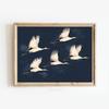 Salbeigrün Gold Japandi Kunstdruck Fliegende Vögel Wandkunst Abstrakte Sonnenkunst Wohnzimmerdeko Japanische Wandkunst Schlafzimmerdeko Geschenk