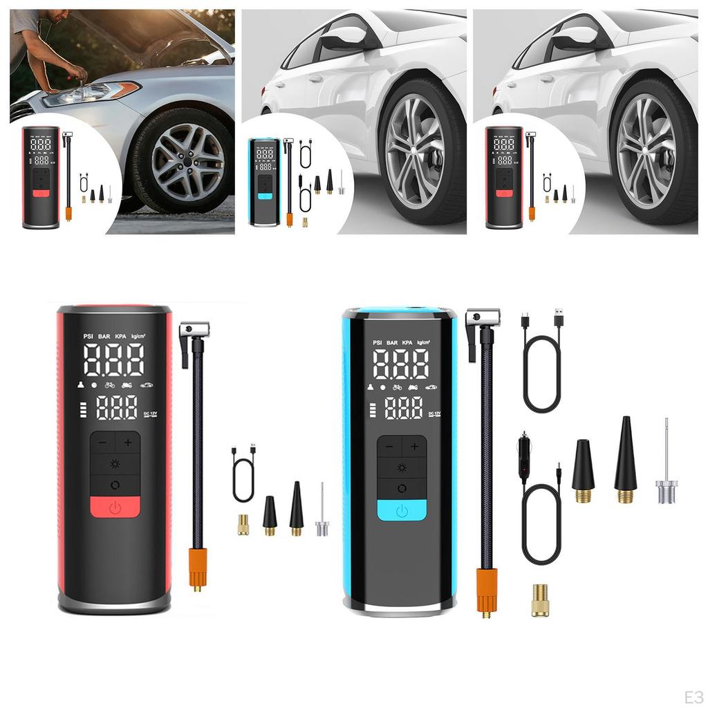 Car Tire Inflator 6000mAh Electric Air Pump for Tires Bicycles Ball Bike