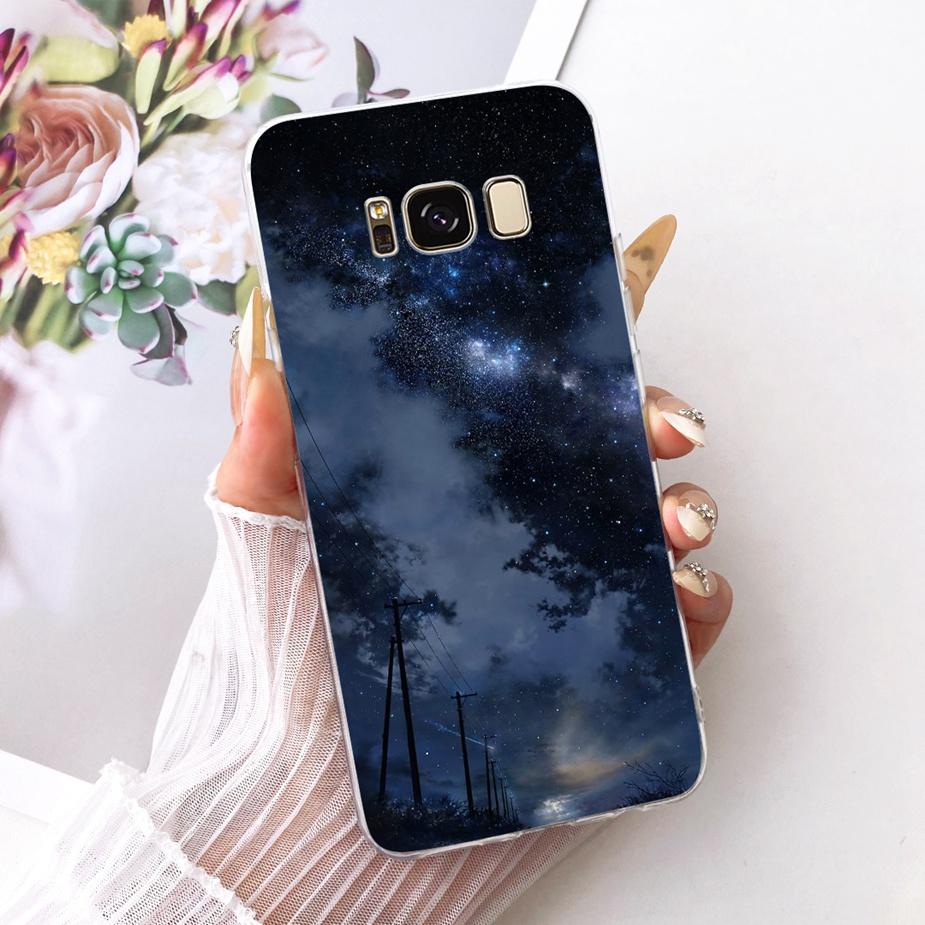 For Samsung Galaxy S8 Case SM-G950F Luxury Flowers Butterfly Painted Cover Soft Silicone Case For Samsung S8 Plus S8+ G955F Bags