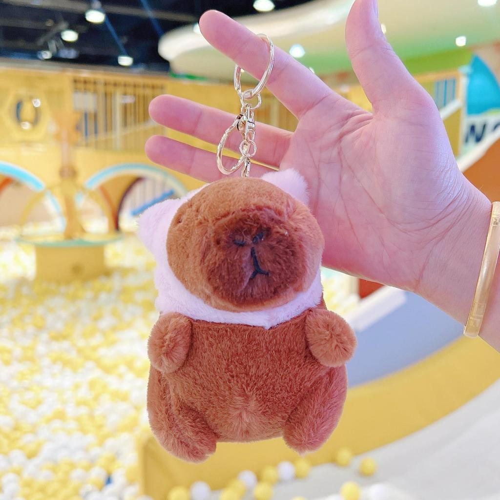 Little Red Book Capybara & Guinea Pig Plush Keychain Ornament
