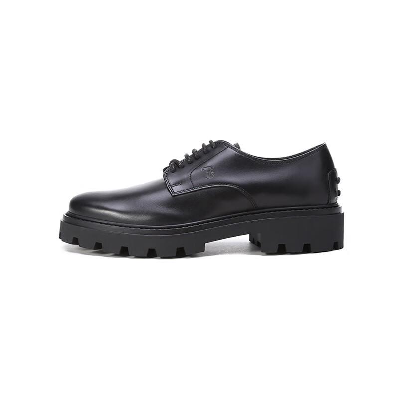 TOD'S Men's Black Leather Lace-up Platform Oxford Shoes