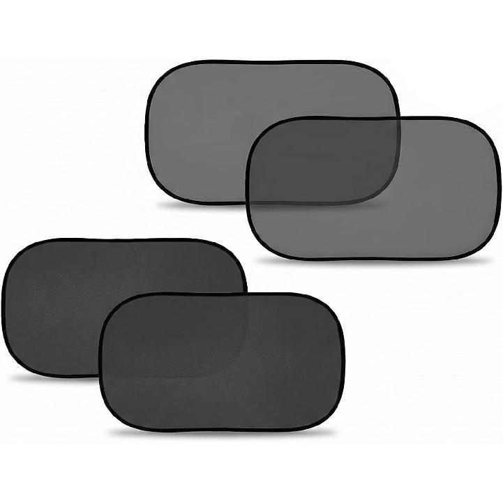 4 PCS Car Window Shades, 20.07 x 12.2 Inches Side Window Sunshade Mesh, Foldable Storage Privacy Protector, Keep Vehicle Cool, Universal for Most