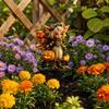 Halloween Fairy Garden Stake, 2D Acrylic Pumpkin House Sign Decoration, Holiday Party Fairy Garden Accessories for Outdoor Yard Lawn Pathway