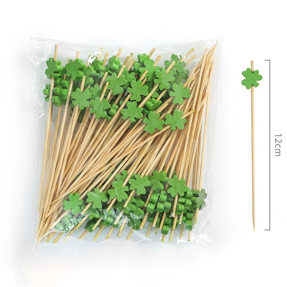 Decoration Kitchen & Bar Cocktail Decoration Bamboo Stick Fruit Stick Art Flower Stick Toothpick
