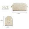 Puffy Padded Travel Cosmetic Bag Solid Color Wide-open Makeup Bag Women Makeup Organizer Case Large Capacity Toiletry Bag
