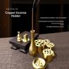 1Pcs Portable Incense Burner Multi Purpose Water Drop Shape Brass Incense Holder Home Office Teahouse Zen Ornament Supplies
