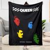 Rock Band Black Leather Blanket Durable Comfort Suitable for Couch Sofa Office for All Occasions Playful Design Best Holiday Gift for Friends Family