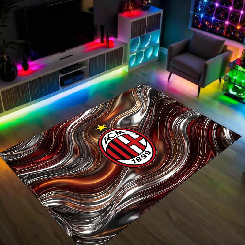 AC Milan Design Crystal Velvet Carpet Cozy Non?Slip Printed Rug For Bedroom Living Room Entrance