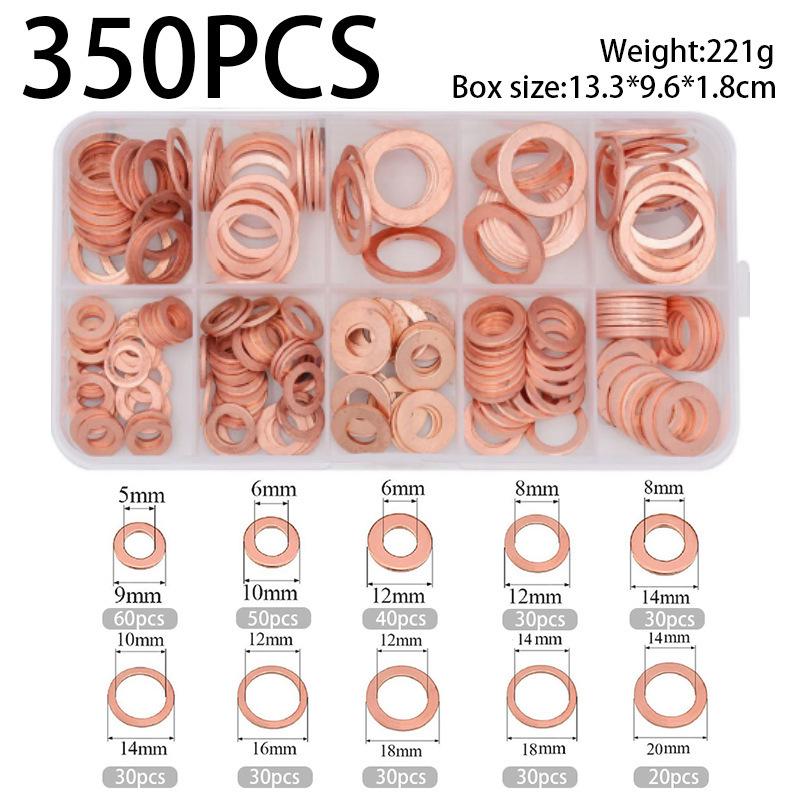 Copper Marine Sealing Washers - M5 Flat (50-400 pcs)