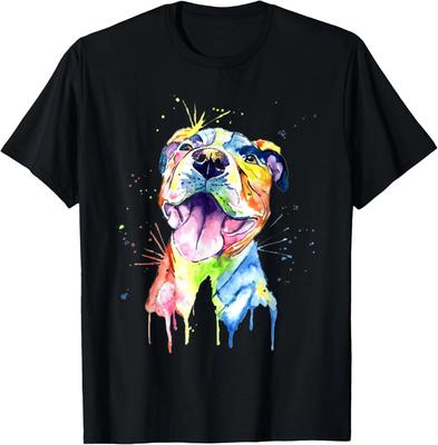 Pitbull Künstlerisch Lustig Pibble Süß Süßes Geschenk Geburtstagsgeschenk Unisex T-Shirt
