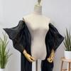 Fluffy Bridal Arm Sleeves Seethrough Ribbon Wrap Sleeves Puff Sleeves Wrap  Dance Dress Accessories