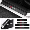 4PCS Car Door Sill Scuff Plate Decor Carbon Fiber Stickers For Mitsubishi X Colt Outlander Pajero Lancer Eclipse Cross Ralliart