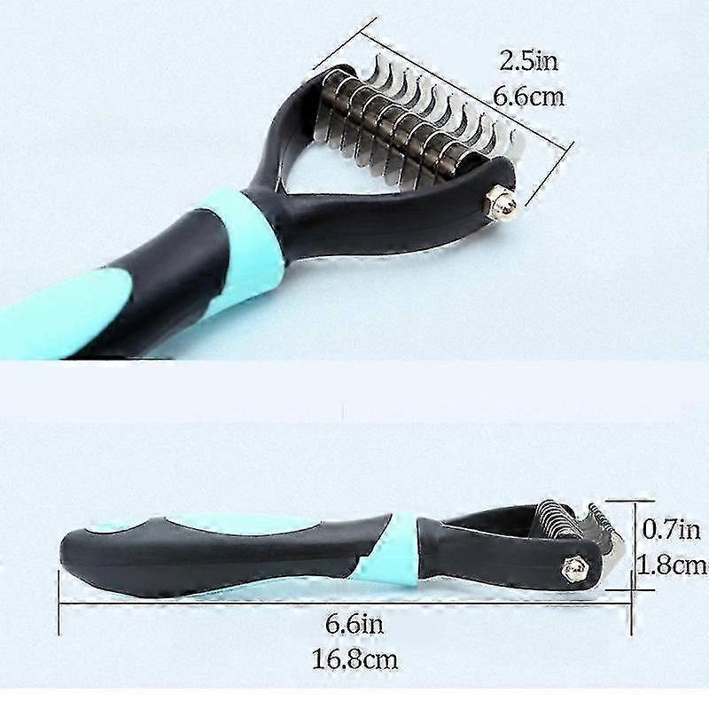 Pet Grooming Tool Dematting Comb For Dogs Cats 2 Sided Undercoat Rake