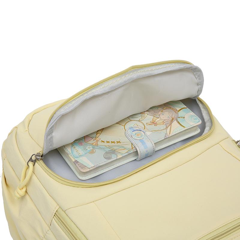 Womens Nylon Backpack Set with Crossbody Bag and Pencil Case Casual Travel Daypack