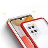 Clear 3In1 Etui Do Samsung Galaxy A42 5G Żelowy Pokrowiec Z Ramką Czerwony