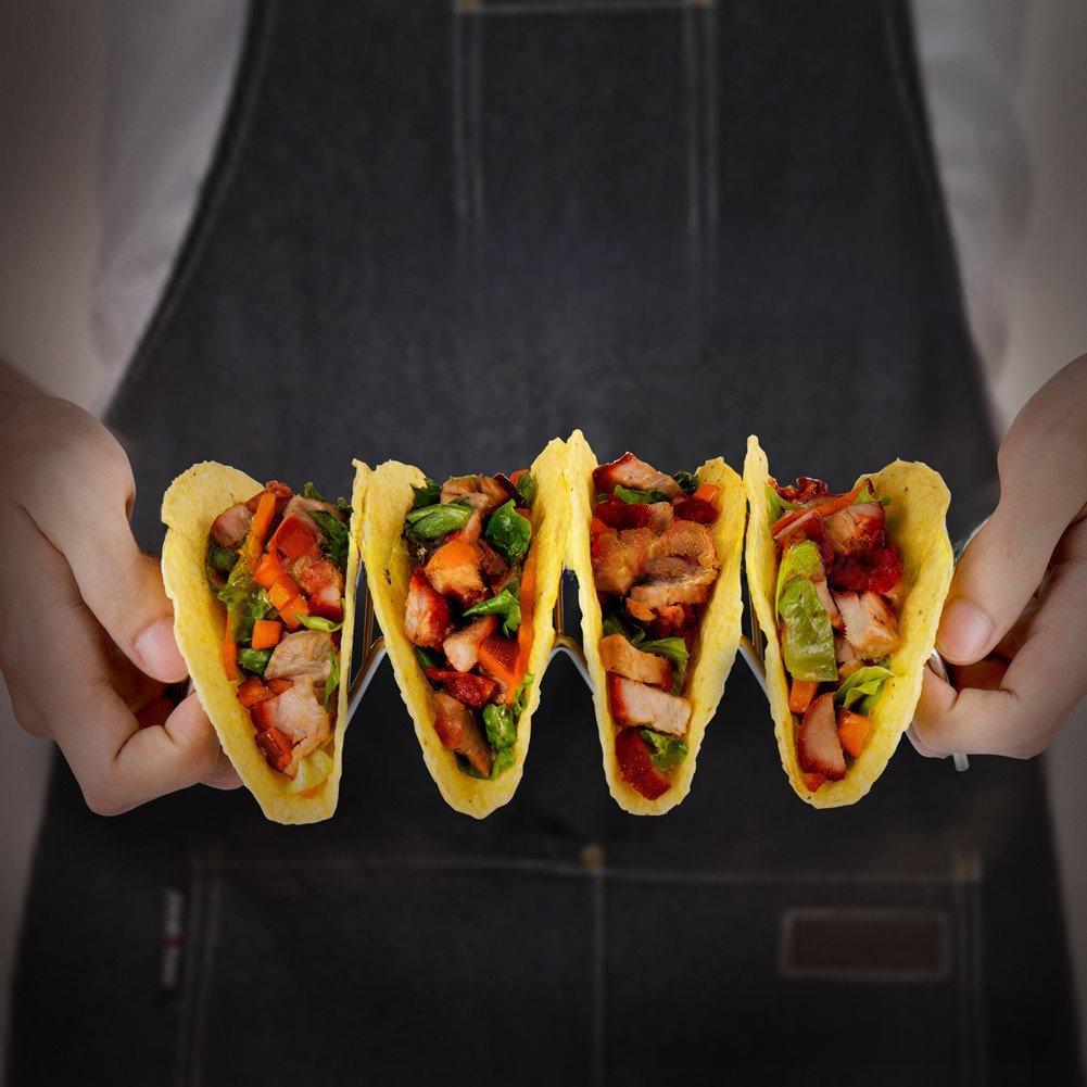304 Stainless Steel V-Shaped Taco Holder for 2 or 3 Tortillas