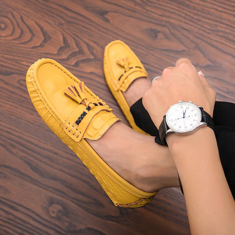 Мужские мокасины с крокодиловым узором — фото 4