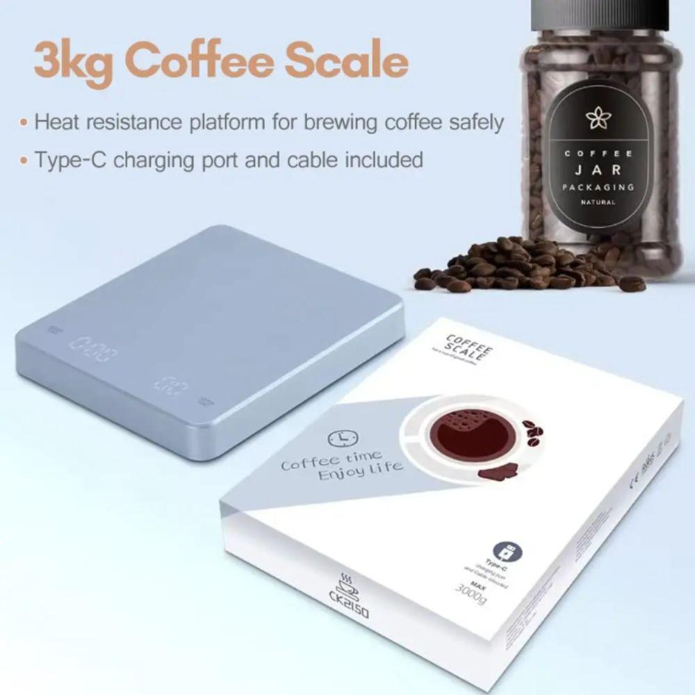 USB Rechargeable Digital Kitchen Scale 0.1g Accuracy LED Screen High-precision Scale Portable Design 3kg Capacity