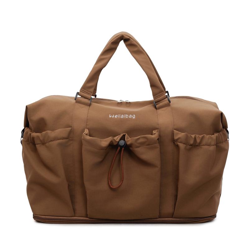 

New Nyl Solid Zipper Large Capacity Travel Bags 2026 Simple High-end Sweet Crossbody Bags Portable Durable Women s Handbags кавовий