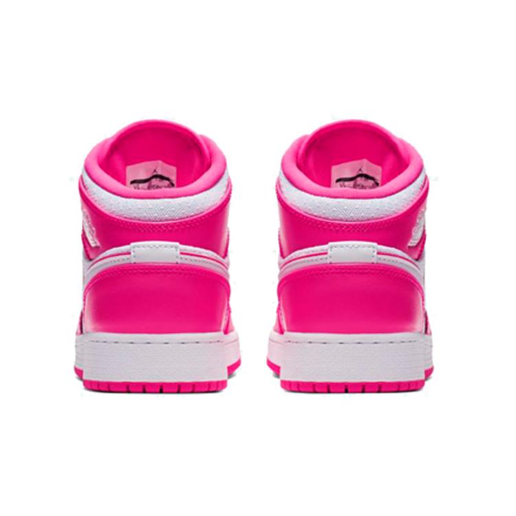 Jordan 1 Mid Hyper Pink Weiß GS 555112-611