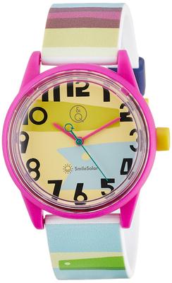 Citizen Smile Solar ein Kooperationsmodell mit dem Textildesigner Masaru mit einem Schlangenrand Diese analoge Uhr verfügt über ein Urethanarmband und ein