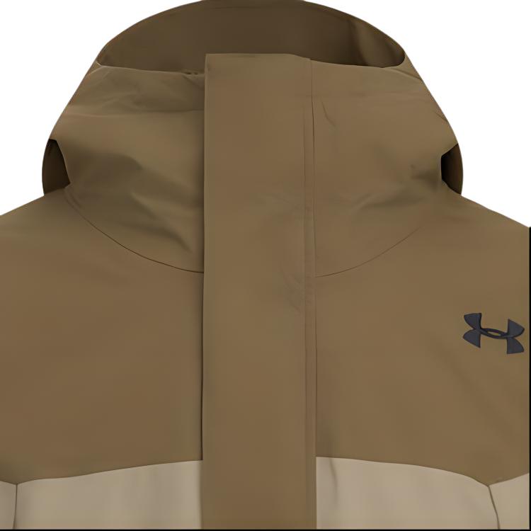Under Armour Hooded Warm Comfortable Loose Jacket Men Jacket Coyote-Brown 6001977-498