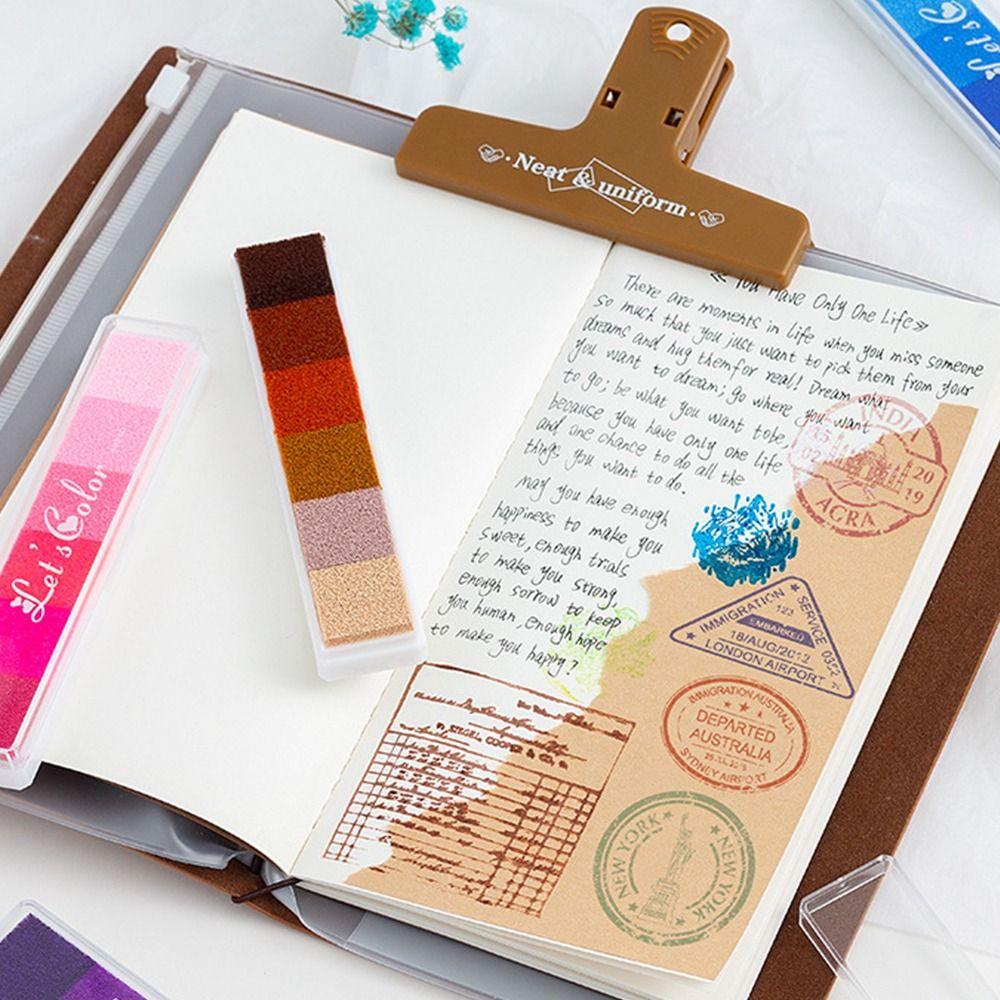 Tampons Encreurs, Tampons Encreurs Colorés Pour Les Tampons En Caoutchouc Scrapbooking Paper Wood Fabric[Cyan]Coussins Encreurs