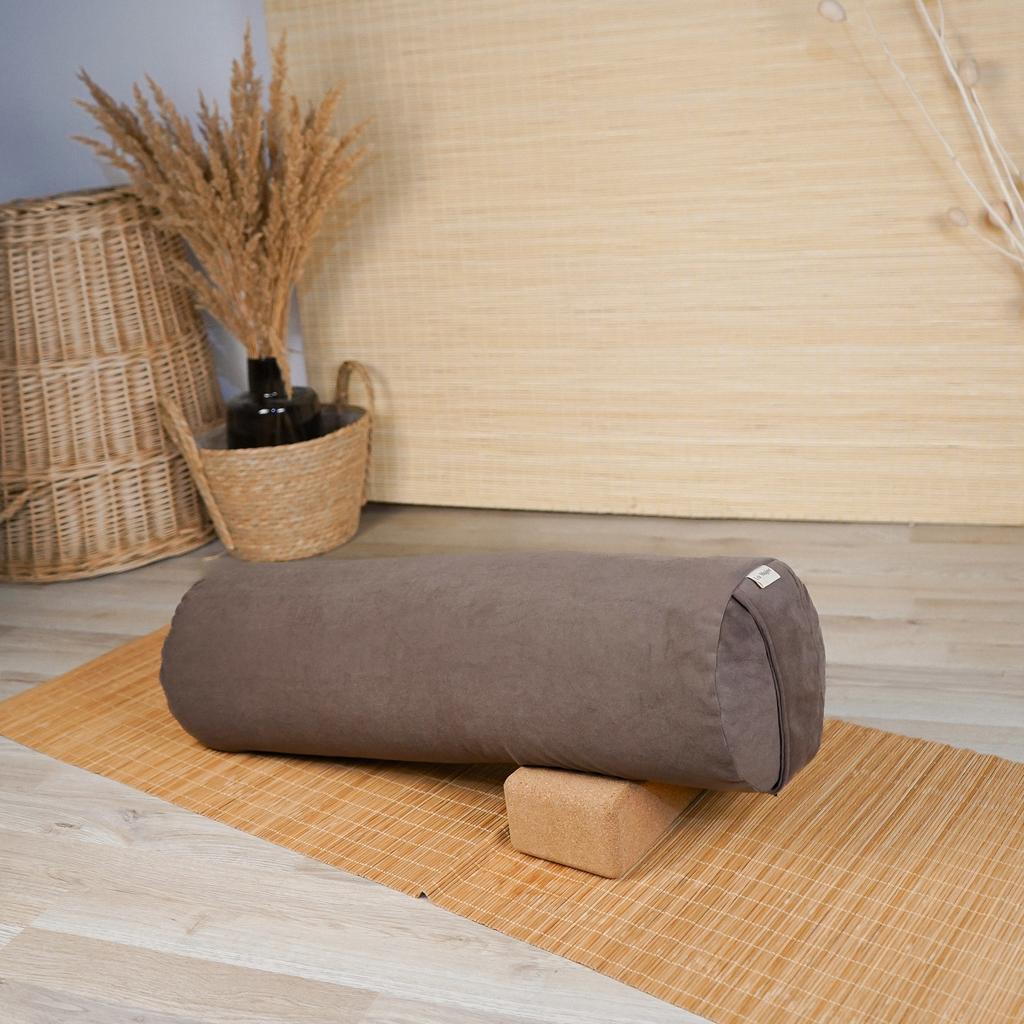 Buckwheat Yoga Bolster, Cocoa