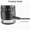 Portable Cylinder Magnifier with Rule  & LED Light Small  Magnifying Glass Metal & Glass for Students Teachers Jewelers