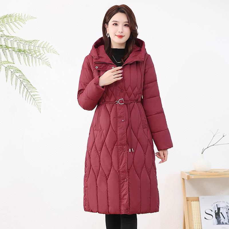 Women's Cotton-padded Clothing Long Foreign Style Middle-aged and Elderly Cotton-padded Clothing Women's Clothing New Thickened Cotton-padded Jacket