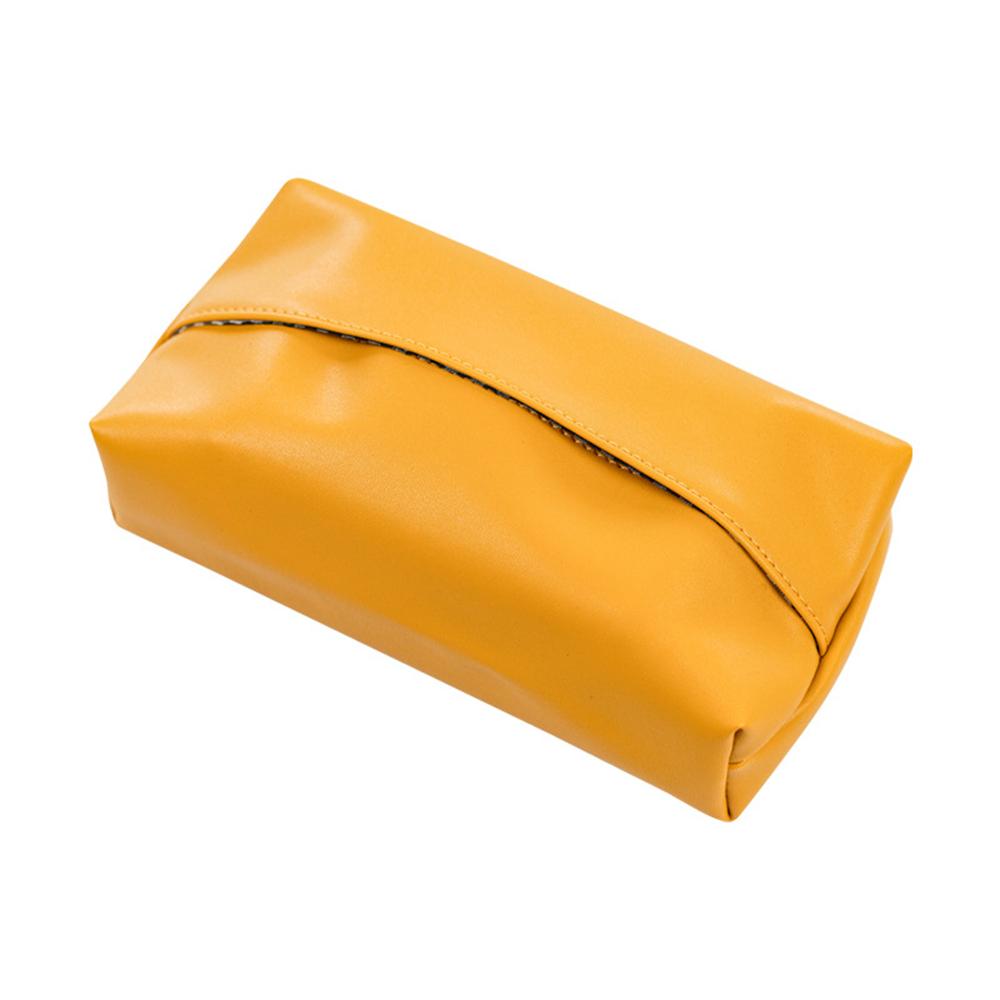 Car Tissue Container PU LeatherTissue Box Cover Multifunctional Desktop Drawer Napkin Holder Household Bathroom Organizadores