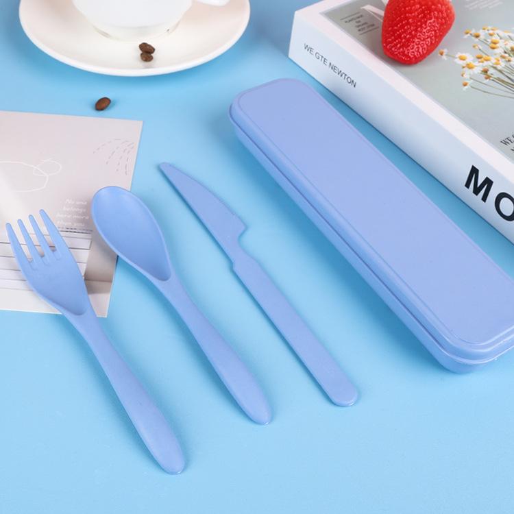 Portable Children's Stylish Three-Piece Cutlery Set: Spoon Fork and Chopsticks