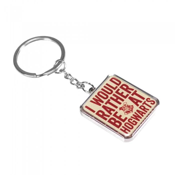 Harry Potter I Would Rather Be At Hogwarts Metal Keyring