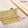 Lot de 10 Charnières de meubles - 100mm x 100 mm - Galvanisées - Jaune - KOTARBAU