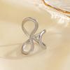 925 Silver Star Rings for Women Men Zircon Open End Couple Ring Wide Retro Daily Wearing Wedding Jewelry Gifts