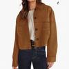 Chaqueta Corta de Ante Sintético para Mujer Casual Ligera Moda Otoño Invierno