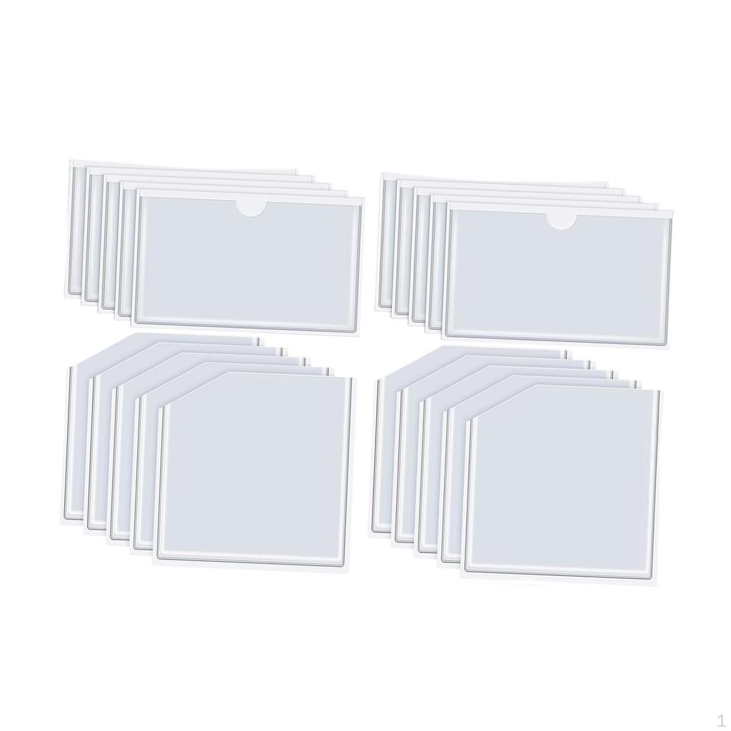 20 Pieces Transparent 2 Sizes Sleeves Self for Notebooks Business Card Index Binders Home