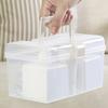 Transparent Storage Box Large Capacity Handheld Desktop   Portable Multifunctional Storage Container with Handle for Home